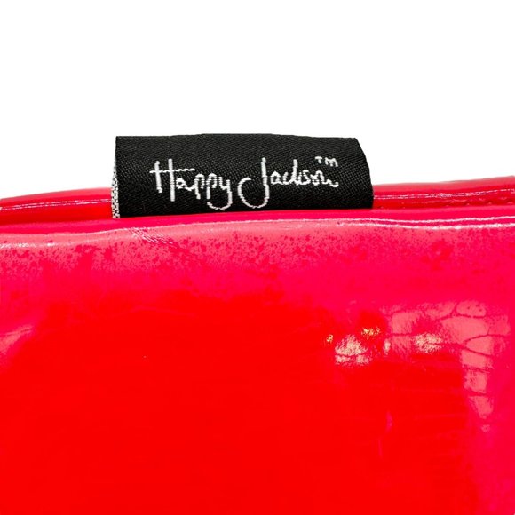 Happy Jackson Tablet Case Red Hello Beautiful Shiny Vinyl Padded Pink Inside NWT - Picture 8 of 14